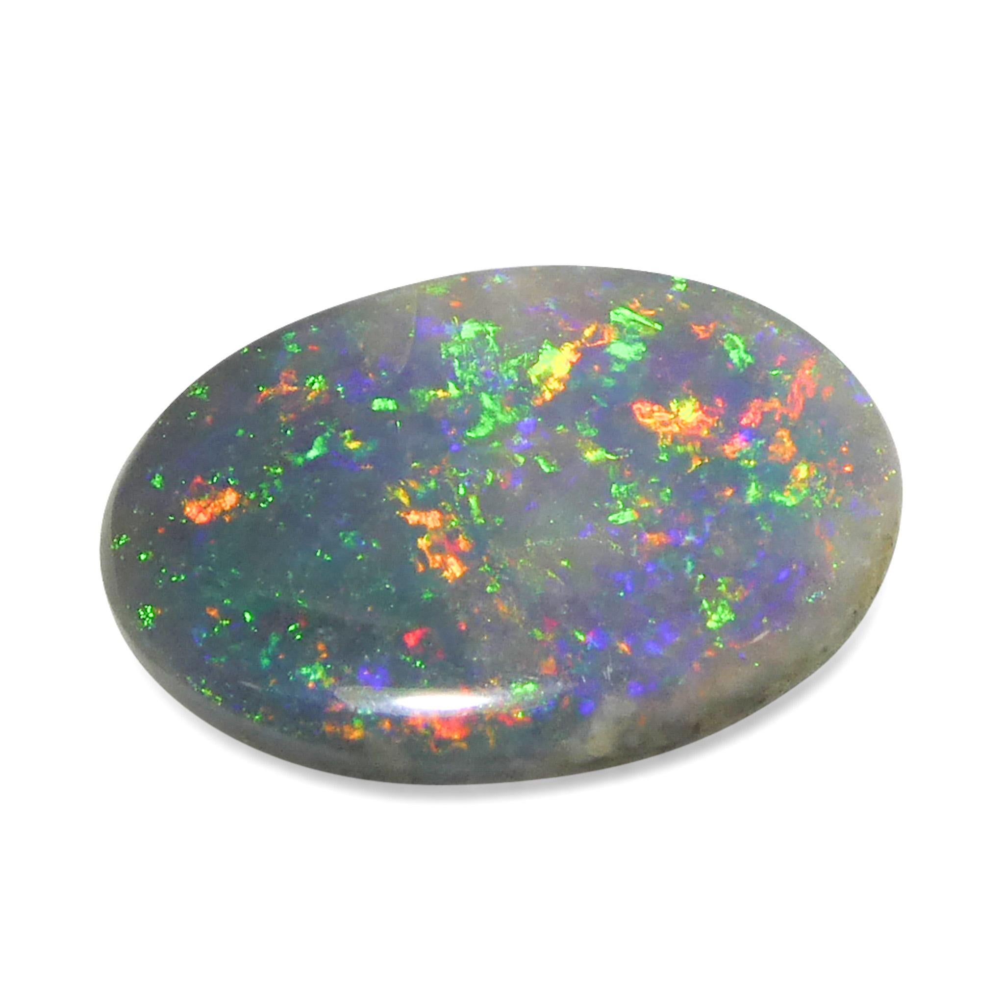 1.37ct Opale grigio cabochon a forma libera dall'Australia in vendita 5