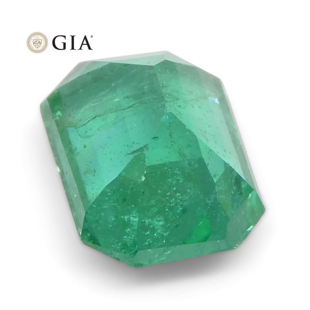 1.37ct Octagonal/Emerald Cut Emerald GIA Certified Zambian For Sale 1