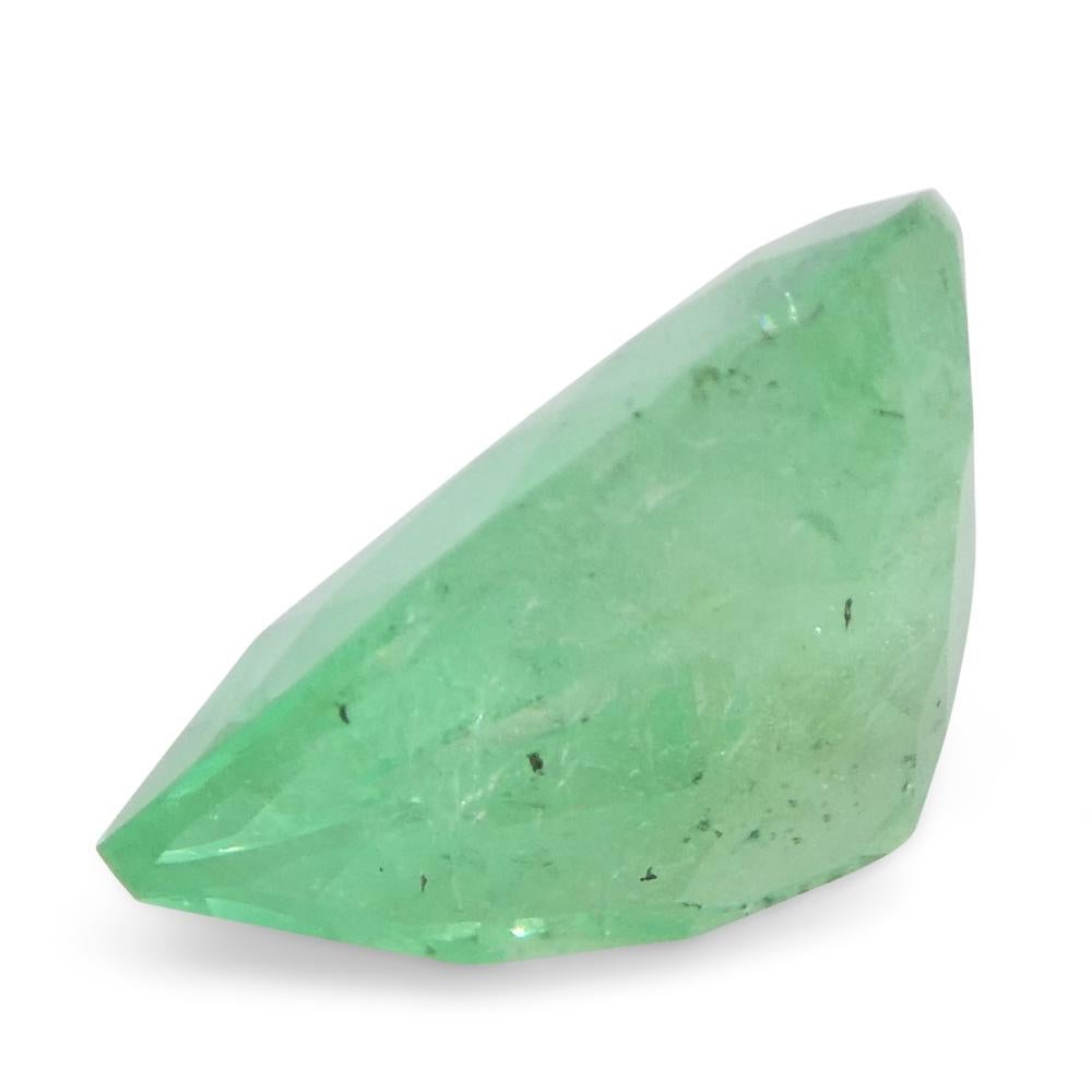 1.37ct Pear Green Emerald from Colombia For Sale 3