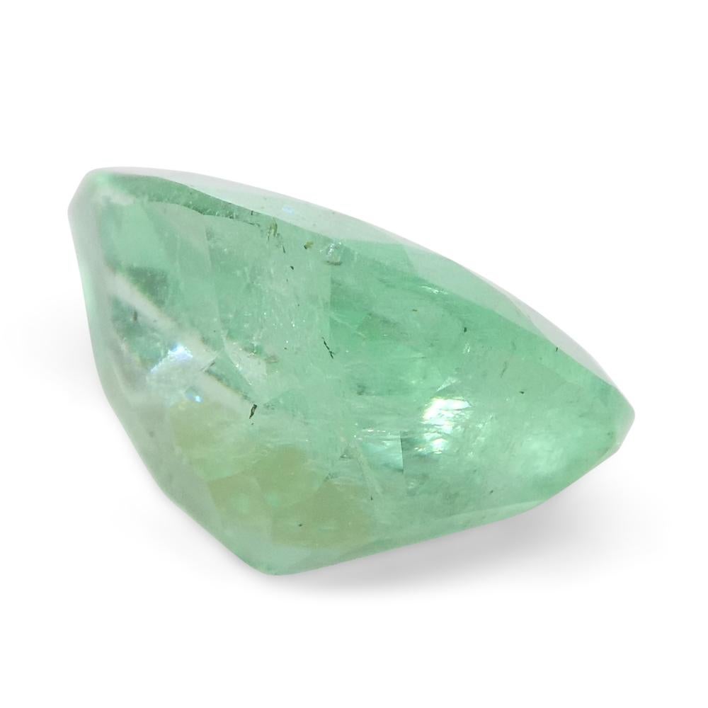 1.37ct Pear Green Emerald from Colombia For Sale 1