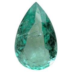 1.37ct Émeraude colombienne transparente - Taille poire Pierre de naissance du mois de mai Pierre précieuse en forme de goutte d'eau