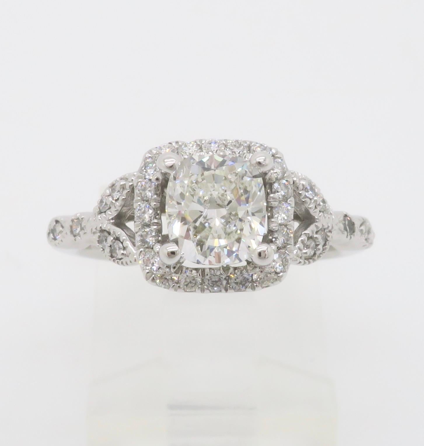 1,37CTW GIA zertifizierter Diamantring mit Kissenschliff 6
