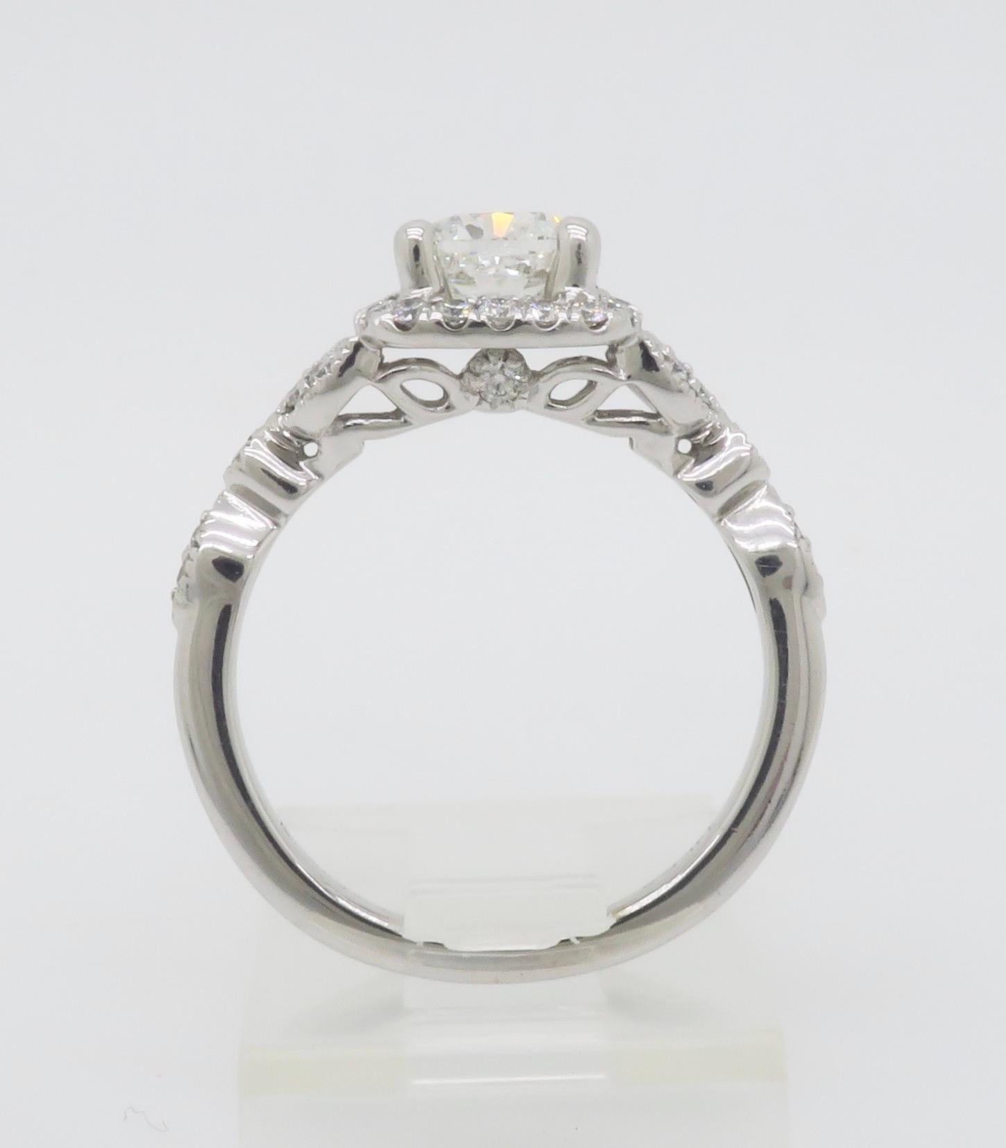 1,37CTW GIA zertifizierter Diamantring mit Kissenschliff 9