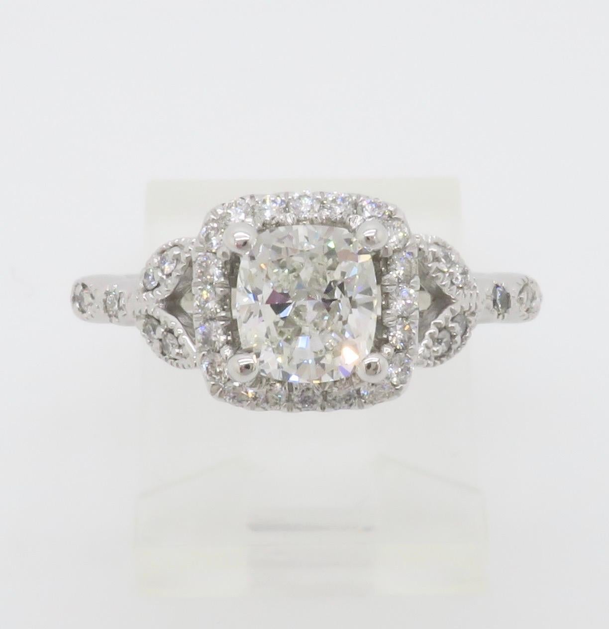 1,37CTW GIA zertifizierter Diamantring mit Kissenschliff 5