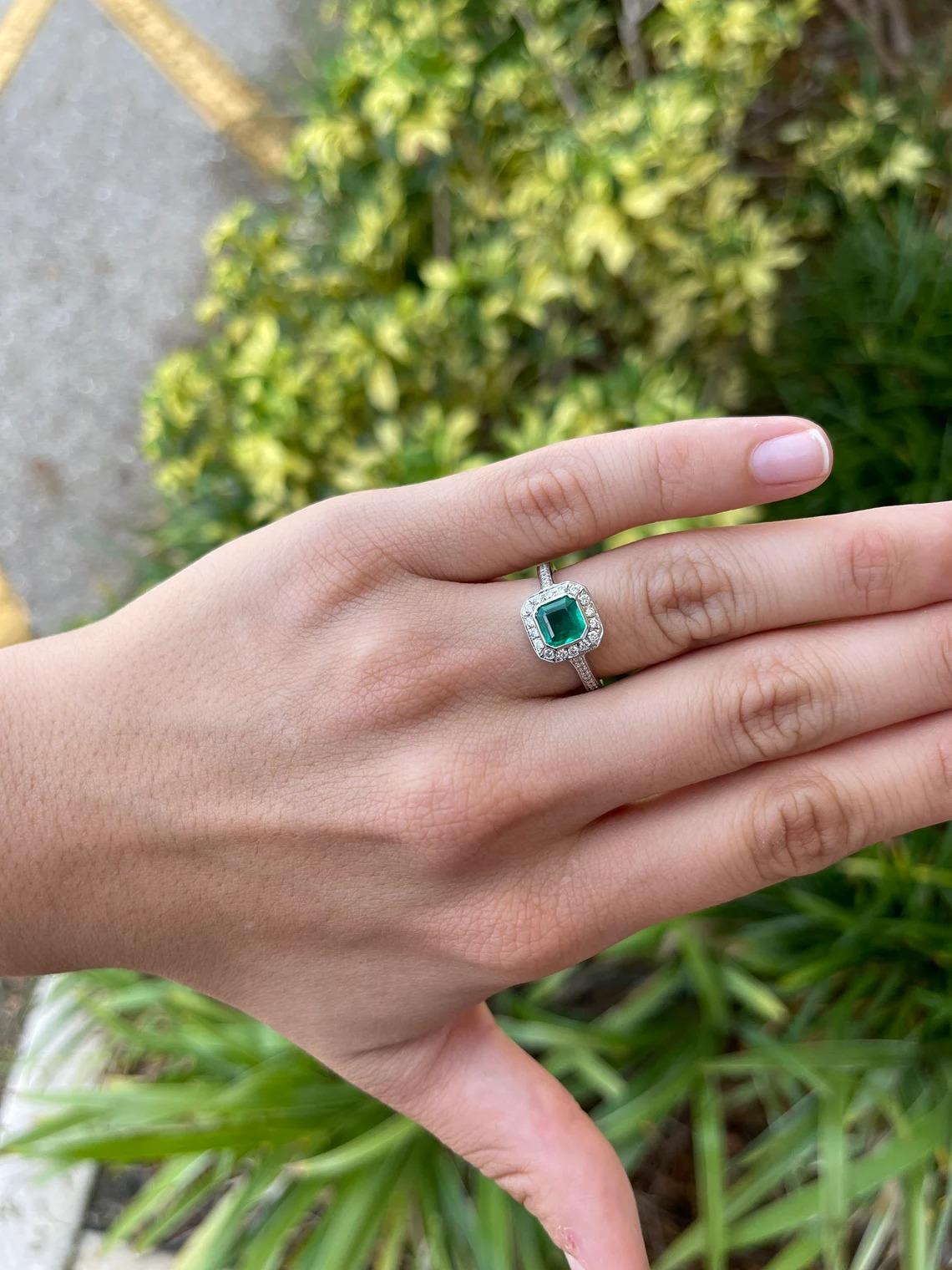 asscher cut emerald ring