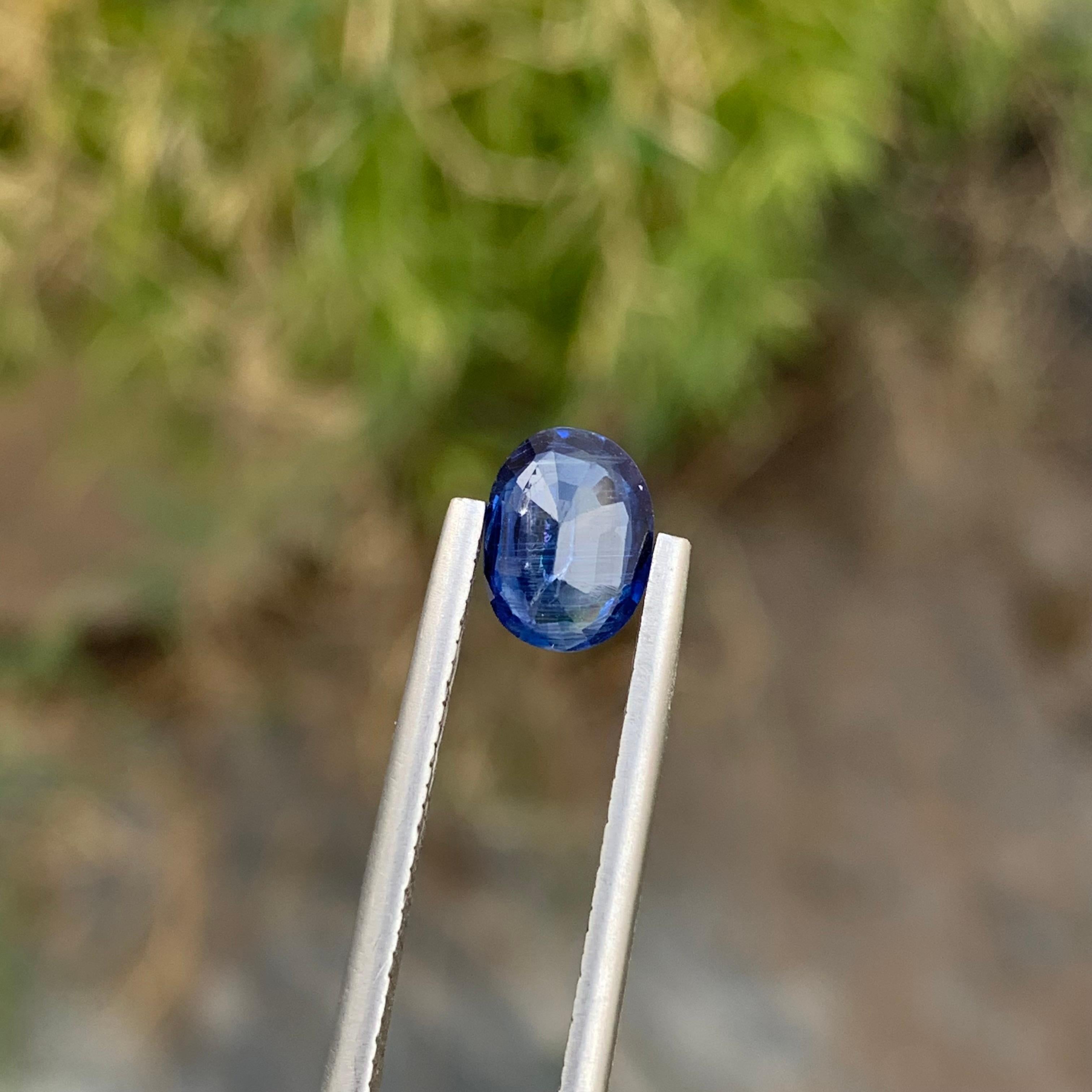 Oval Cut 1.38 Carat Natural Loose kyanite Oval Shape Gem For Afghanistan Mine For Sale