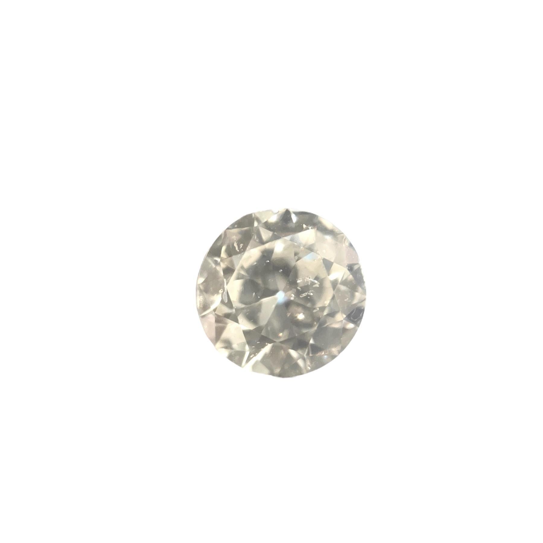 Modern 1.38 Carat Round OE I- Color, SI2-Clarity - Natural Diamond For Sale