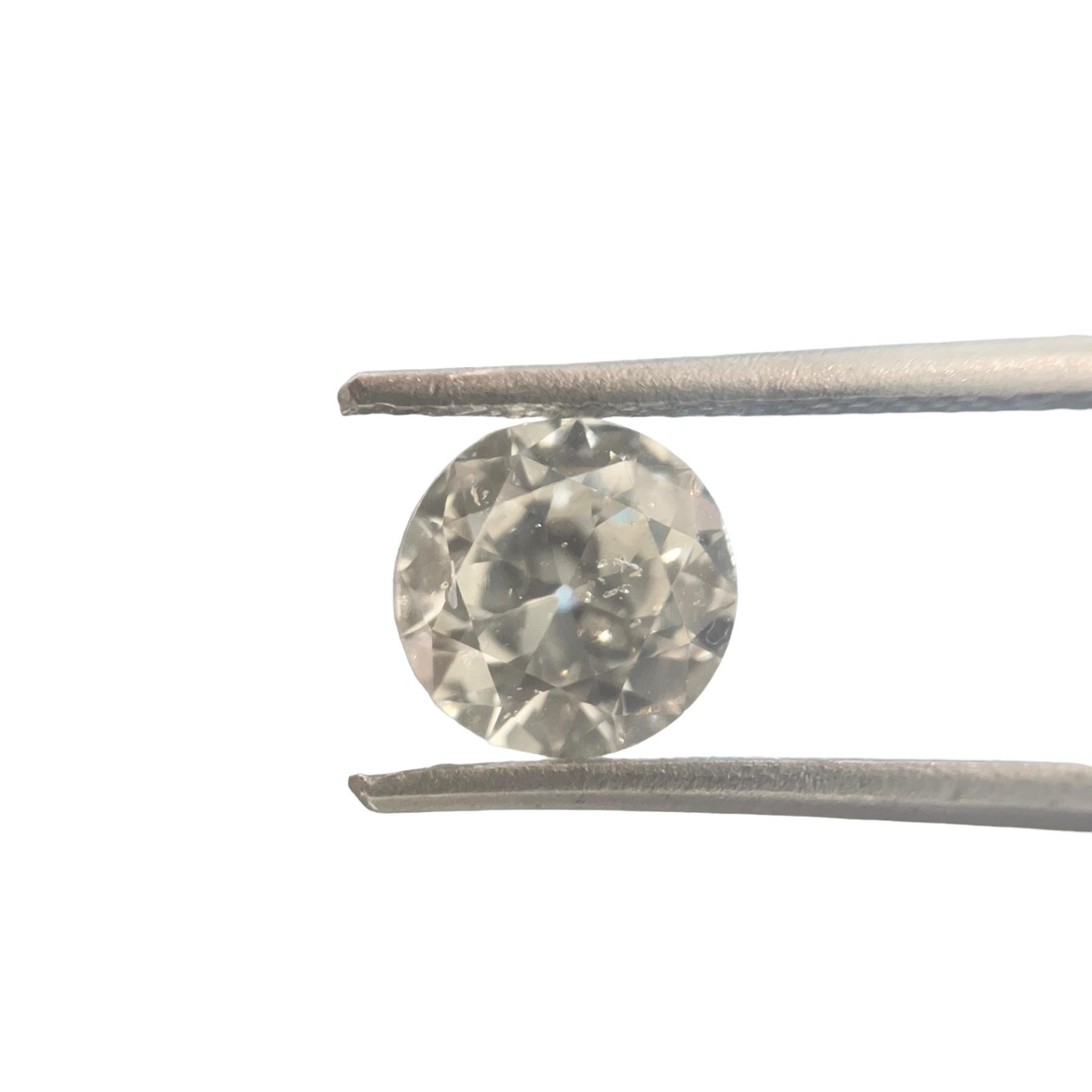 Round Cut 1.38 Carat Round OE I- Color, SI2-Clarity - Natural Diamond For Sale