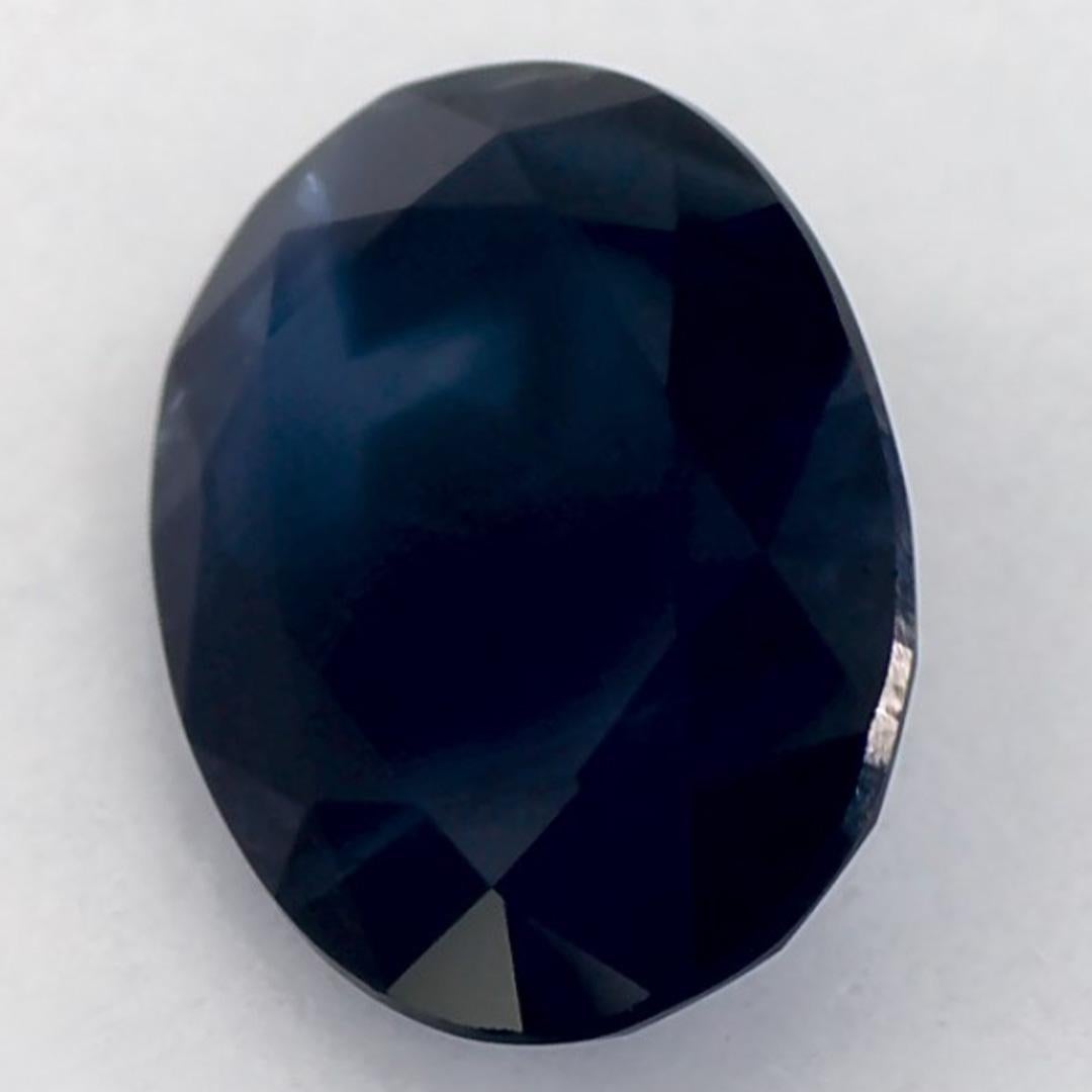 Taglio ovale 1.38 Ct Blue Sapphire Oval Loose Gemstone in vendita