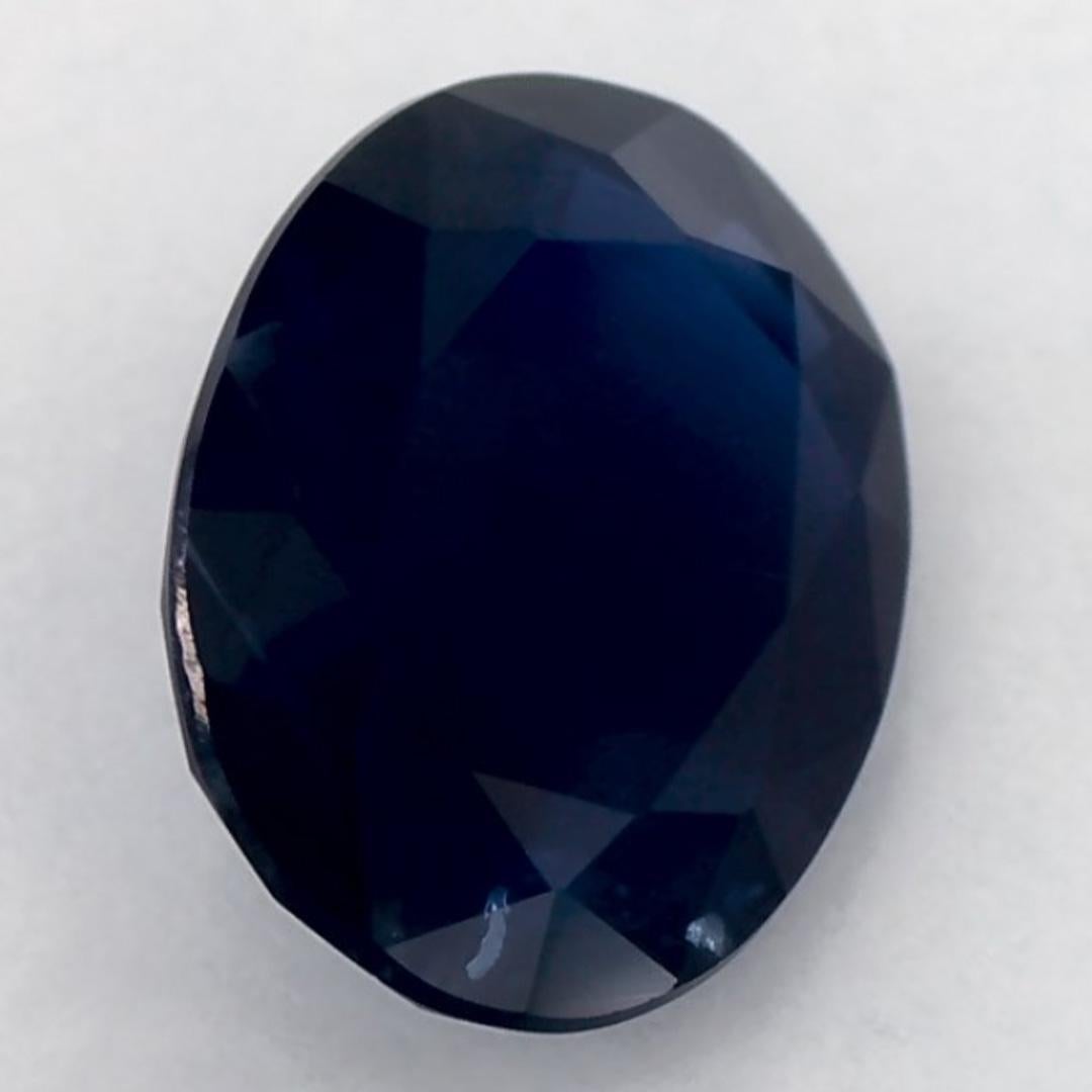 Donna 1.38 Ct Blue Sapphire Oval Loose Gemstone in vendita