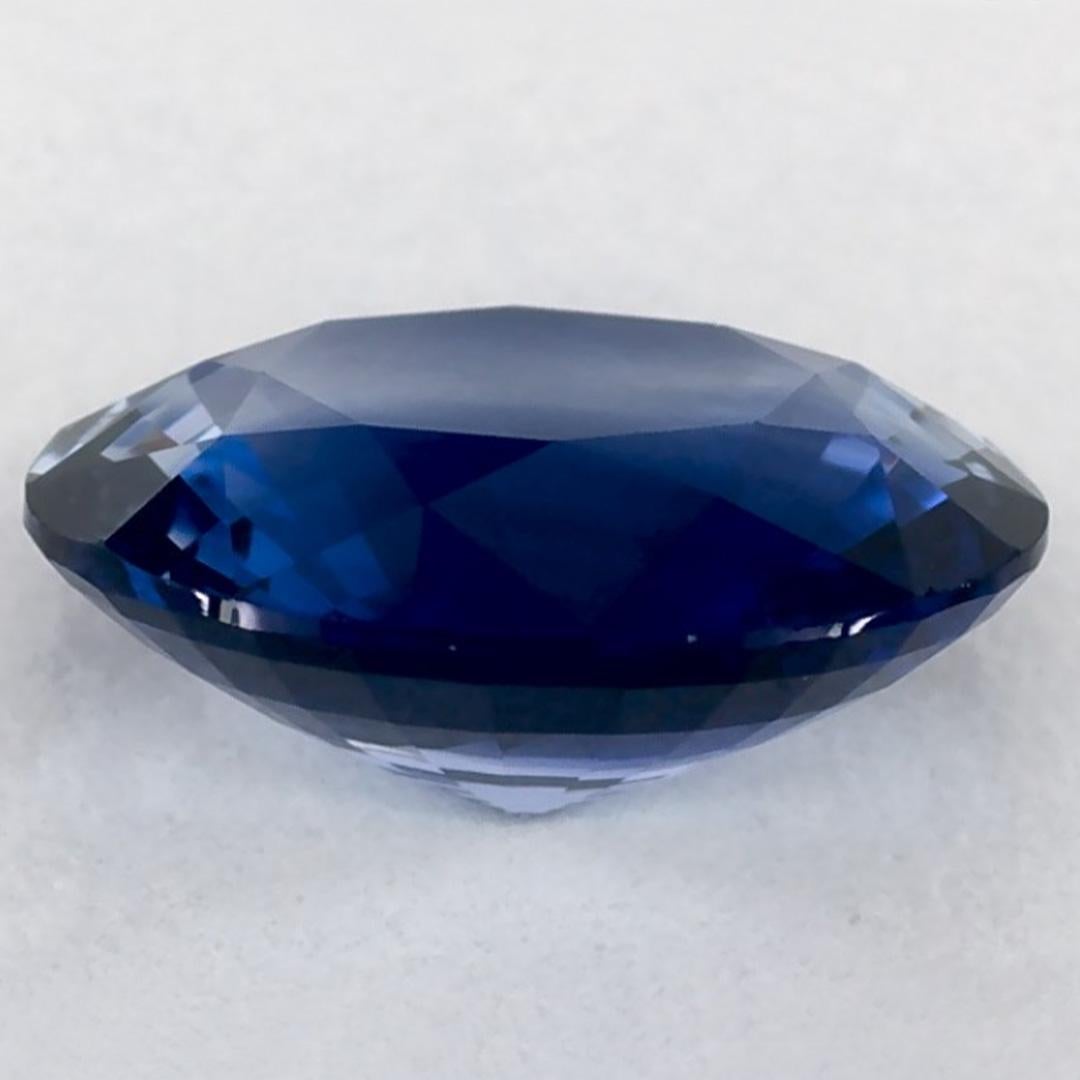 1.38 Karat Blauer Saphir Oval Loser Edelstein im Angebot 3