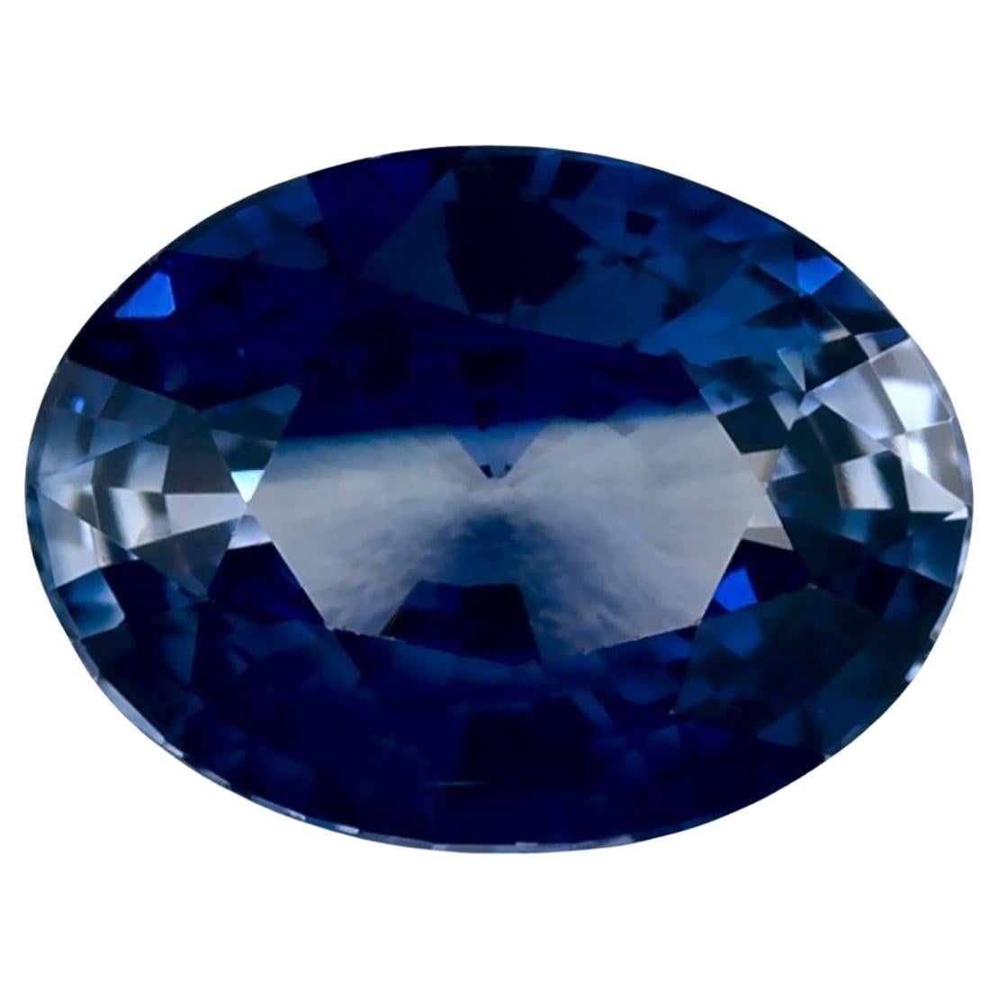 1.38 Karat Blauer Saphir Oval Loser Edelstein