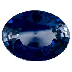 1.38 Karat Blauer Saphir Oval Loser Edelstein