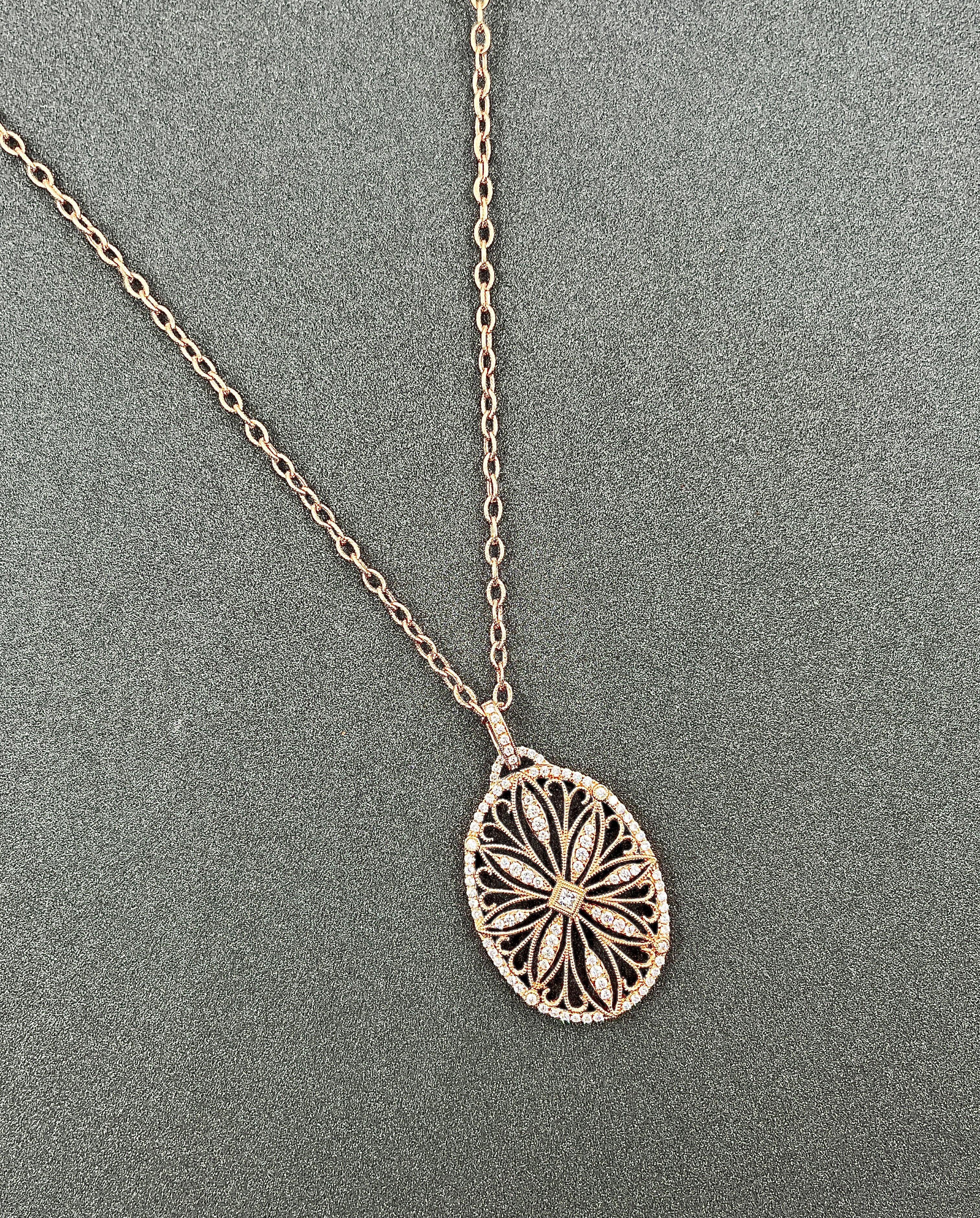 Art déco Pendentif en diamant de 1,38 ct en vente