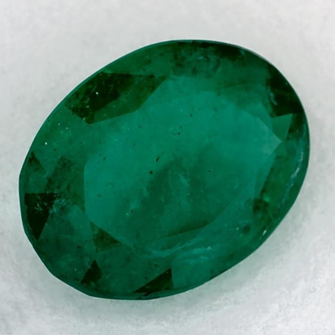 Oval Cut 1.38 Ct Emerald Oval Loose Gemstone For Sale