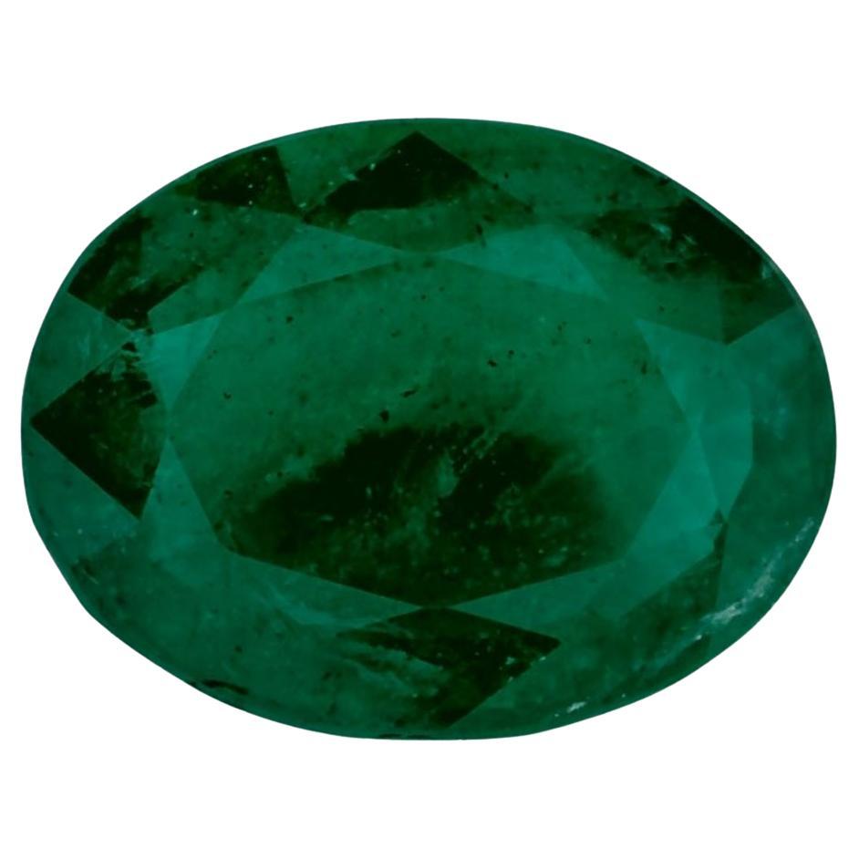 1.38 Ct Emerald Oval Loose Gemstone For Sale