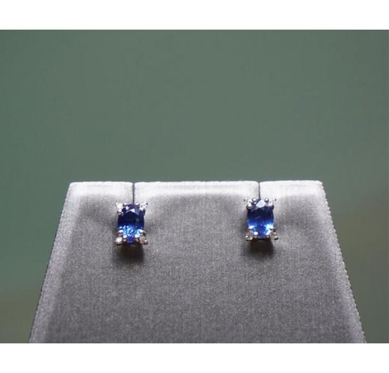 Oval Cut 1.38 Ct Sapphire Oval Studs For Sale