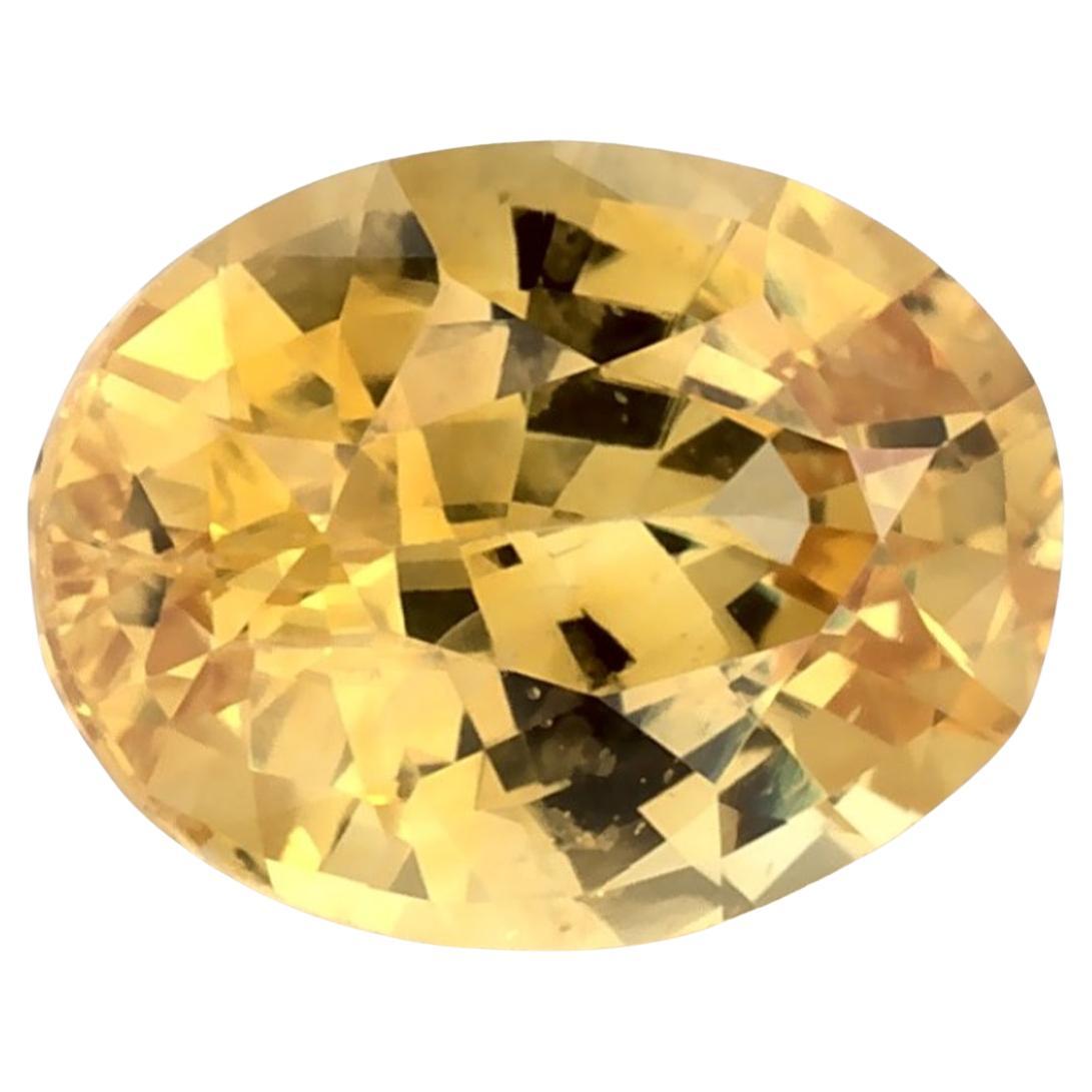1.38 carati di zaffiro giallo ovale sfuso