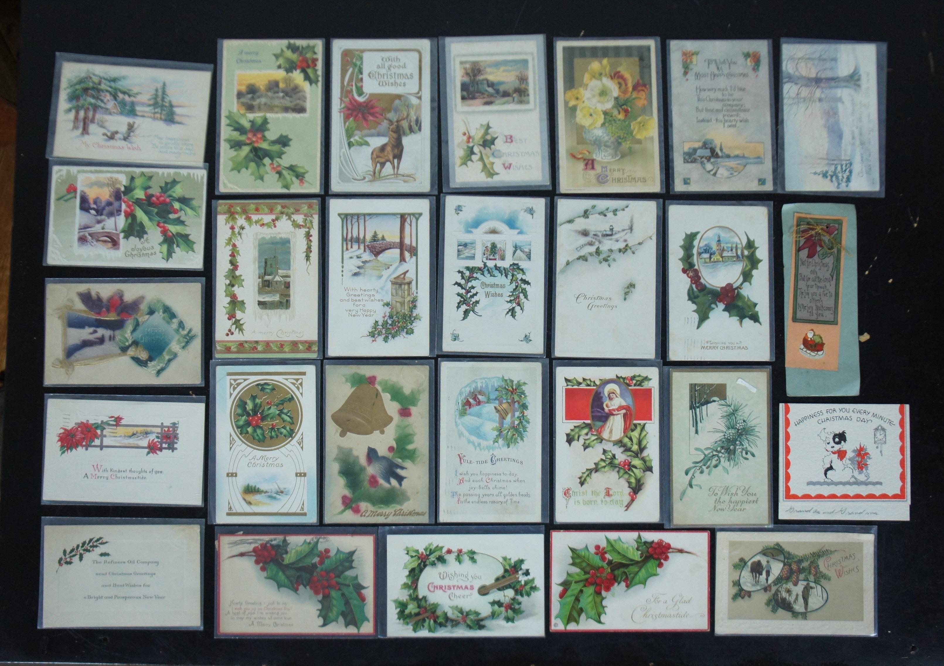 138 cartoline postali antiche e d'epoca per le vacanze, per gli auguri di San Valentino e per i fumetti. 4