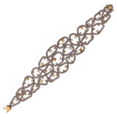 13.85 Carat Diamond Bracelet in Victorian Style