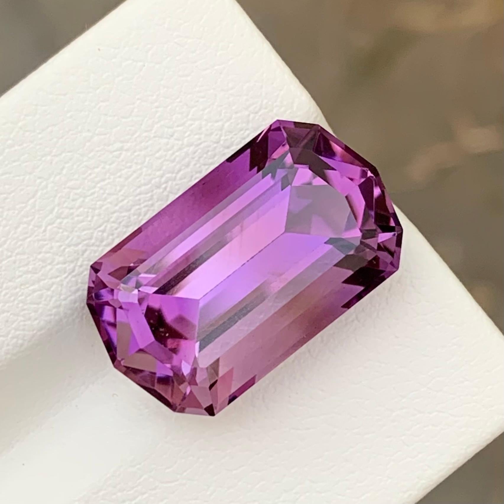 Loose Amethyst
Weight: 13.85 Carats
Dimension: 18.9 x 11.1 x 9.6 Mm
Colour: Purple
Origin: Brazil
Treatment: Non
Certificate: On Demand
Shape: Emerald


Amethyst, a stunning variety of quartz known for its mesmerizing purple hue, has captivated