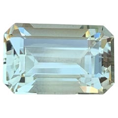 13.85 Carat Natural Loose Greenish Amethyst Emerald Cut African Gemstone