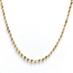 13.87 Carat Yellow Diamond 18 Karat Yellow Gold Wired Necklace