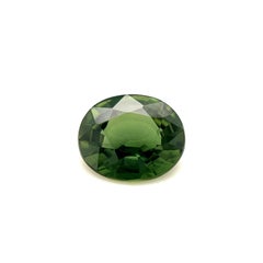 Used 1.38ct Australian Green Sapphire Oval Cut Rare Loose Gem