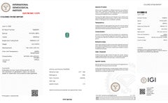 1.38Ct Certified Natural Emerald-Pastel Green Color with IGI Seal