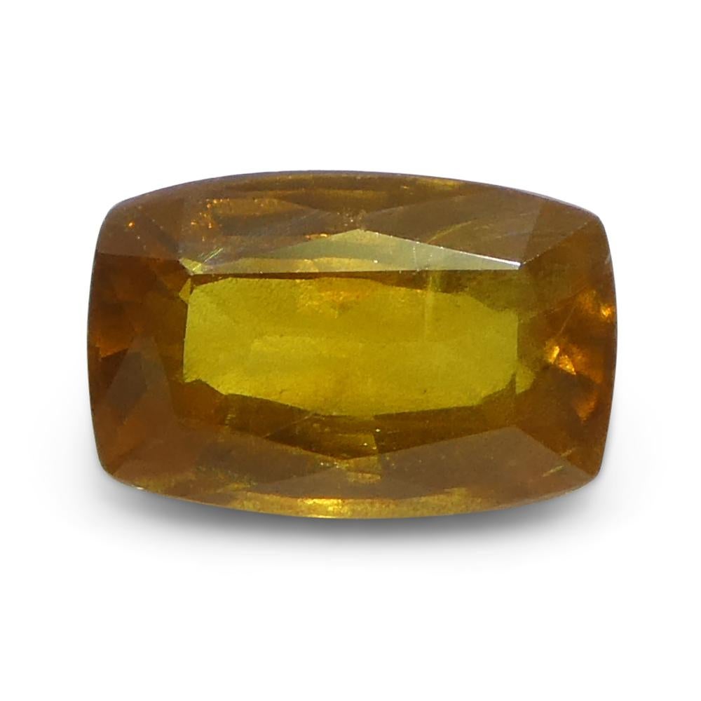 1.38ct Cushion Orange Sapphire from Tanzania, Heated For Sale 6