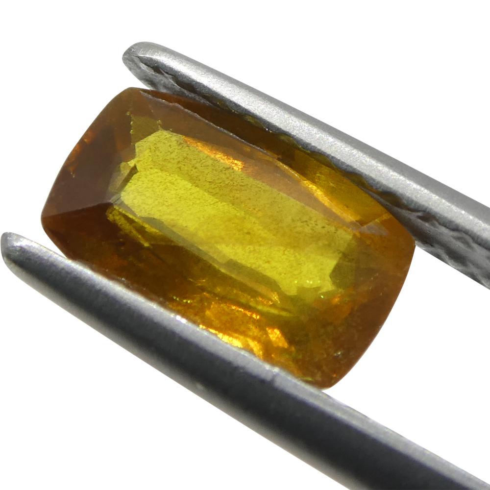 1.38ct Cushion Orange Sapphire from Tanzania, Heated For Sale 9