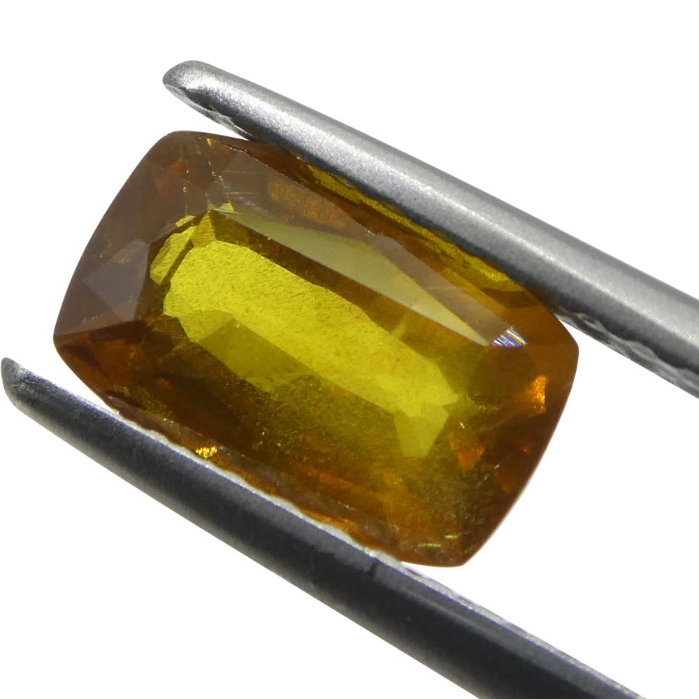 1.38ct Cushion Orange Sapphire from Tanzania, Heated For Sale 10