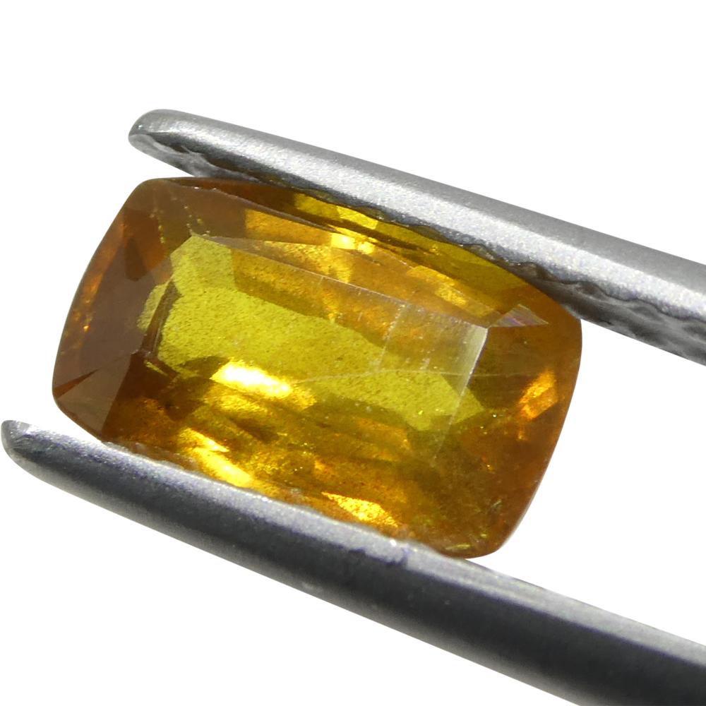 1.38ct Cushion Orange Sapphire from Tanzania, Heated For Sale 11