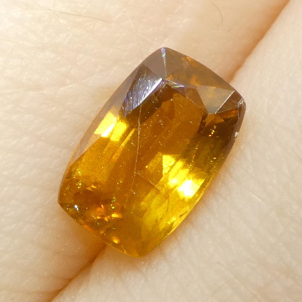 1.38ct Cushion Orange Sapphire from Tanzania, Heated For Sale 12