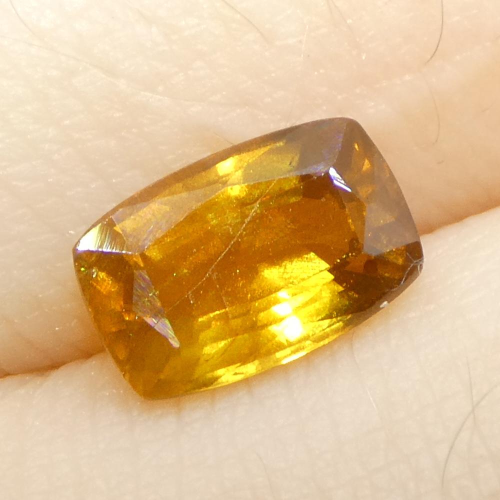 1.38ct Cushion Orange Sapphire from Tanzania, Heated For Sale 13