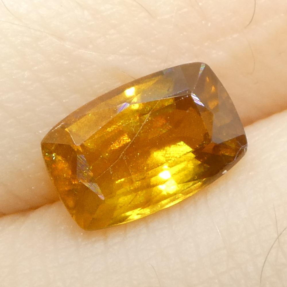 1.38ct Cushion Orange Sapphire from Tanzania, Heated For Sale 14