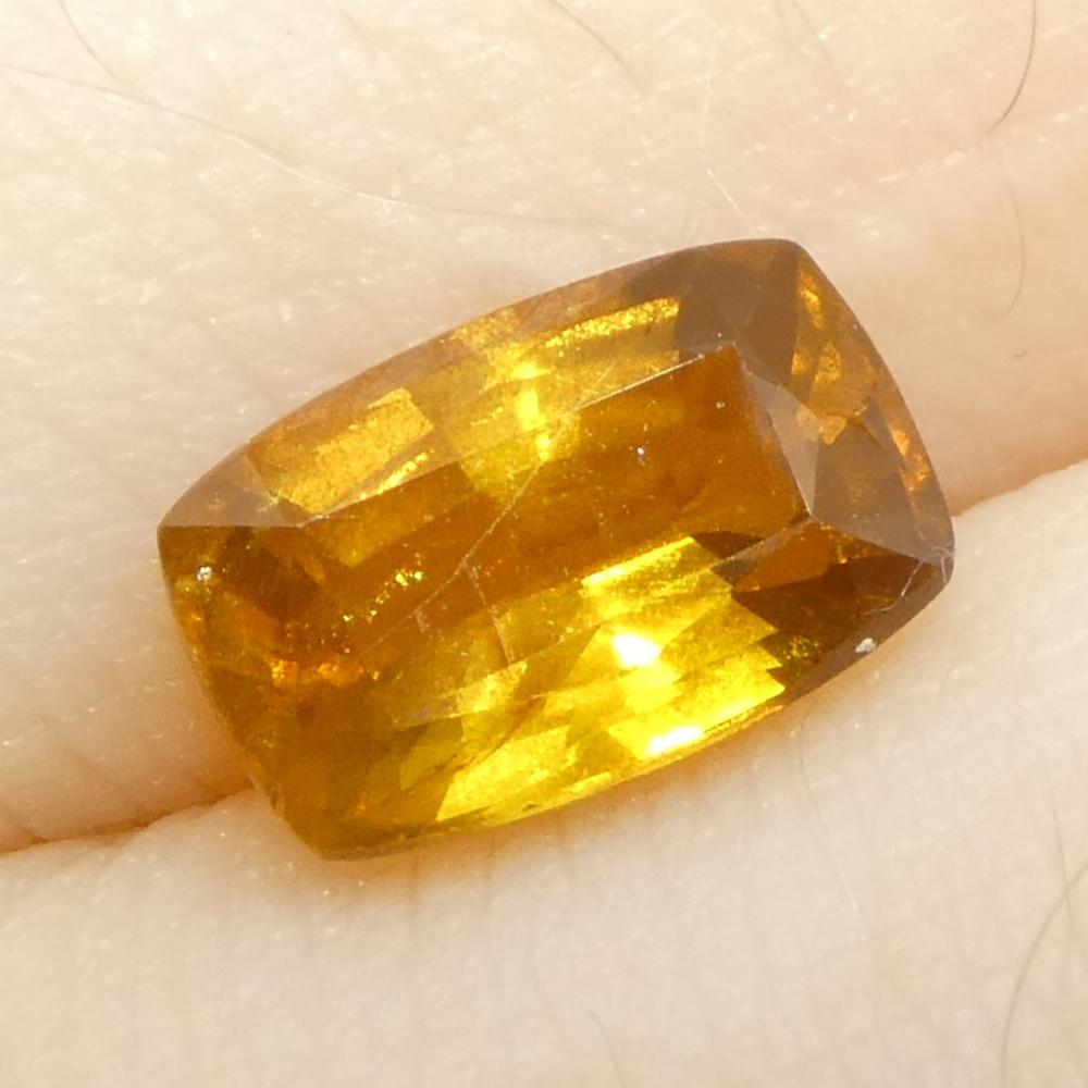 1.38ct Cushion Orange Sapphire from Tanzania, Heated For Sale 15