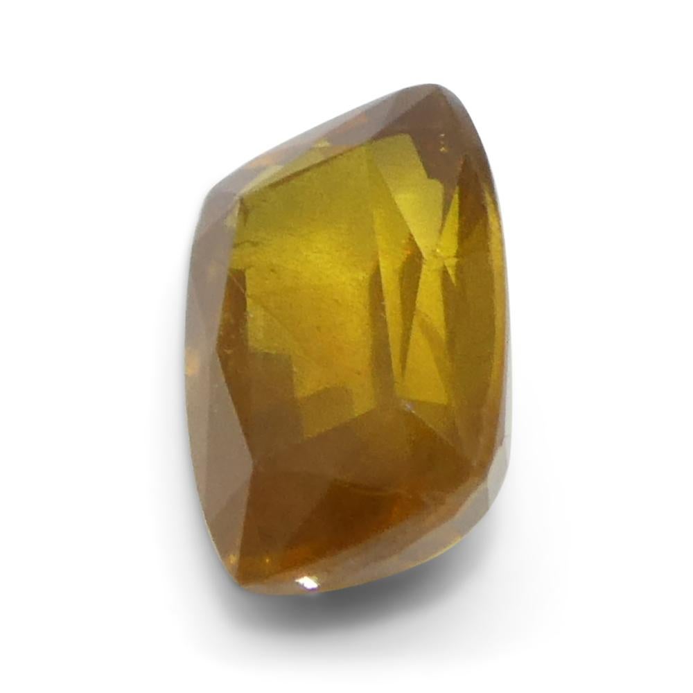 1.38ct Cushion Orange Sapphire from Tanzania, Heated For Sale 3