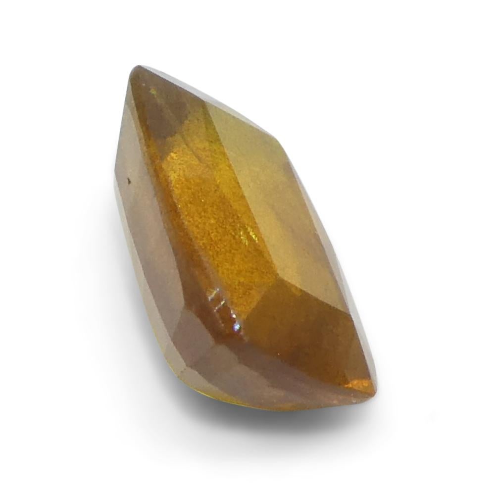 1.38ct Cushion Orange Sapphire from Tanzania, Heated For Sale 5