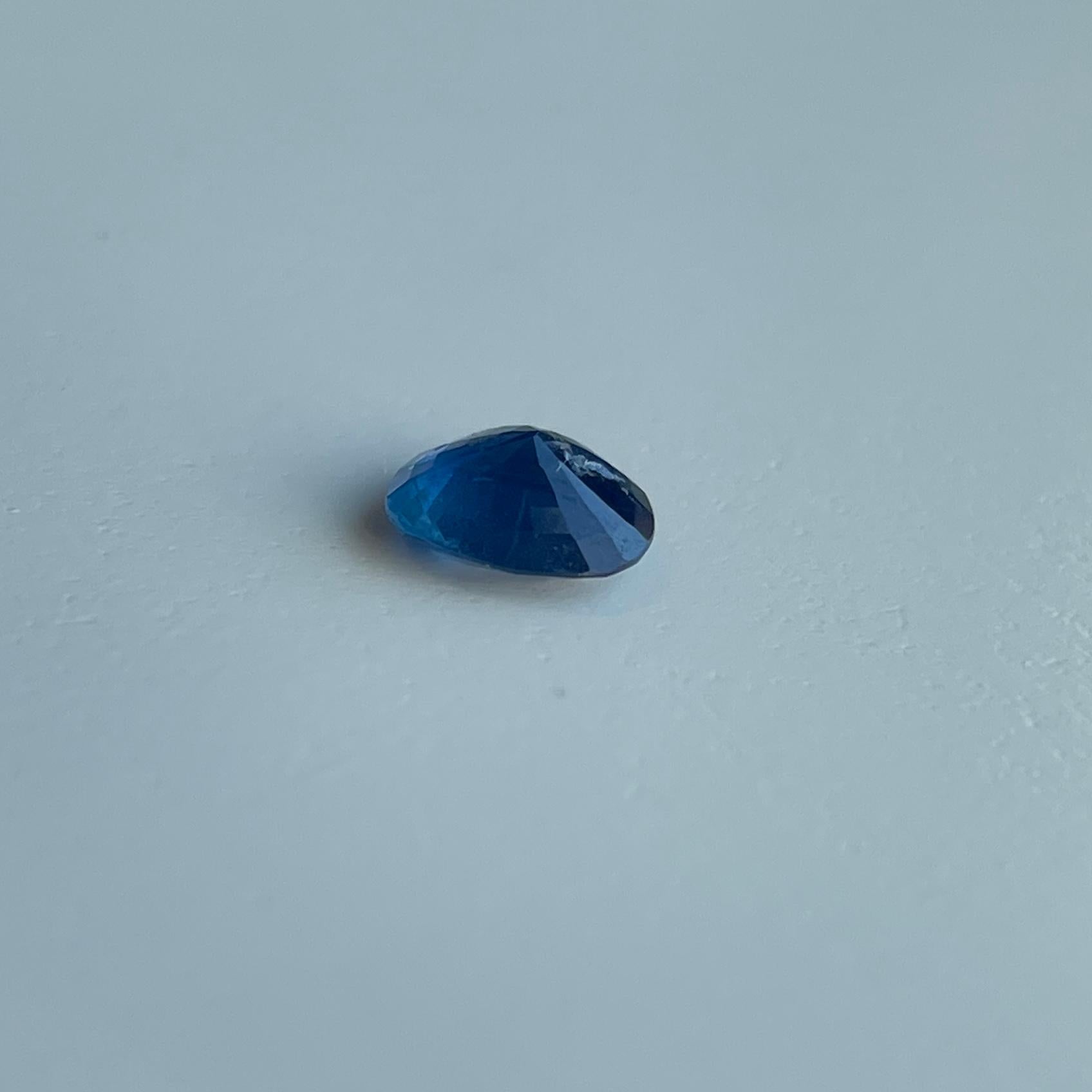 Women's or Men's GIA Certified 1.38Ct Natural UNHEATED Burmese Blue Sapphire For Sale