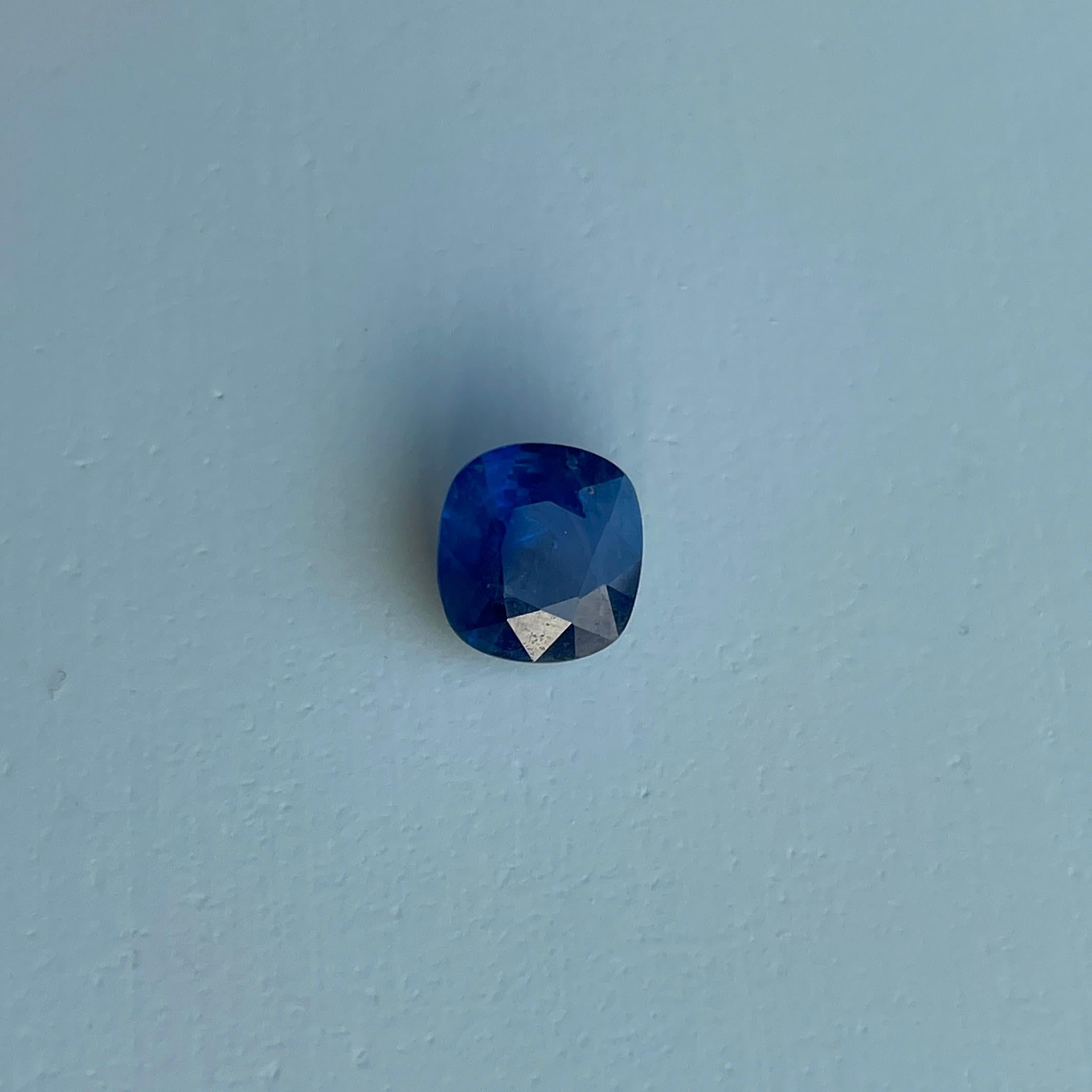 GIA Certified 1.38Ct Natural UNHEATED Burmese Blue Sapphire For Sale 1