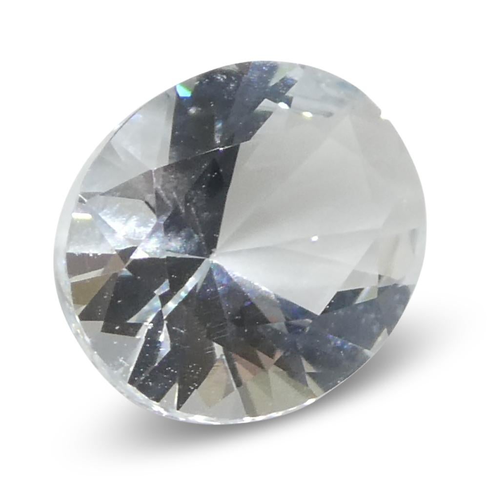 1.38ct Oval Blue Aquamarine from Brazil Unheated For Sale 4