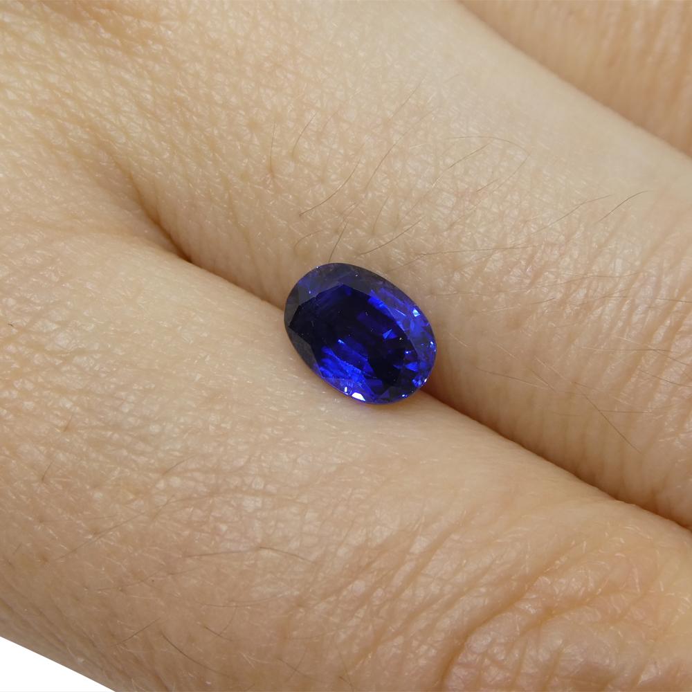 1.38ct Oval Blue Sapphire from Nigeria For Sale 7