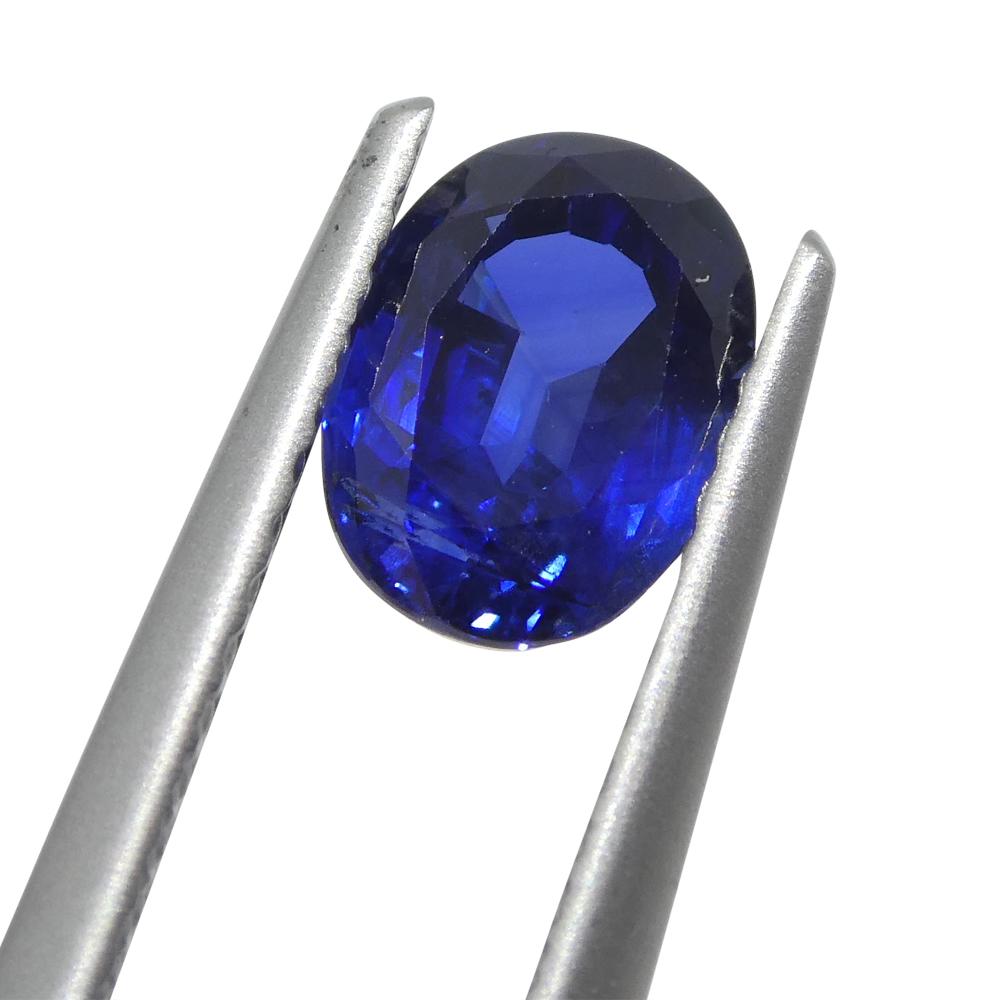 Oval Cut 1.38ct Oval Blue Sapphire from Nigeria For Sale