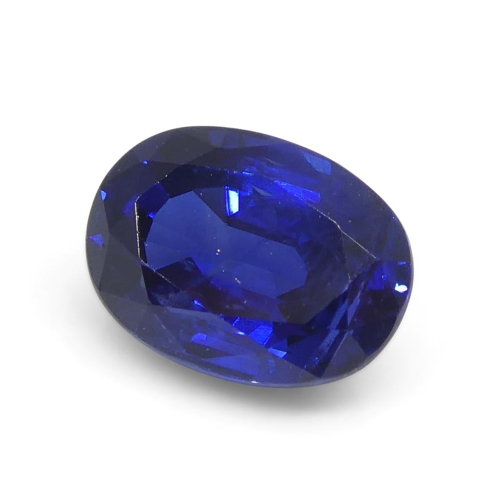 1.38ct Oval Blue Sapphire from Nigeria In New Condition For Sale In Toronto, Ontario