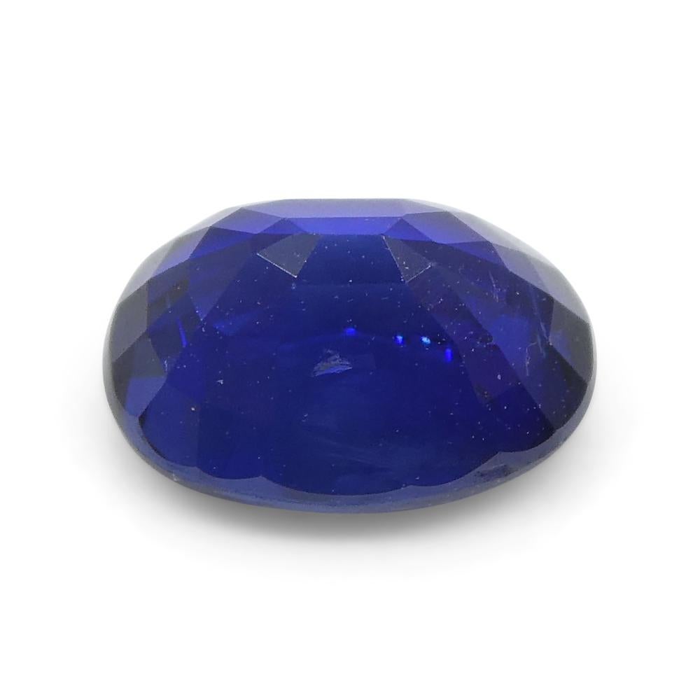 Saphir bleu ovale de 1,38 carat provenant du Nigeria en vente 2