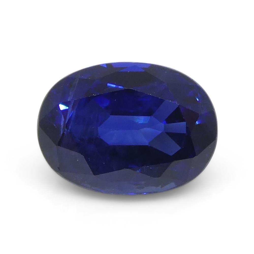 Saphir bleu ovale de 1,38 carat provenant du Nigeria en vente 3
