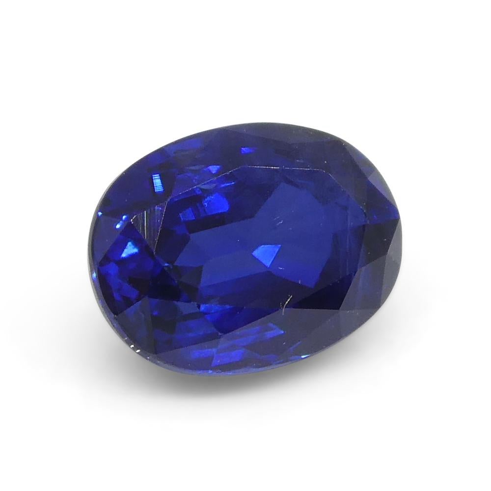 1.38ct Oval Blue Sapphire from Nigeria For Sale 4