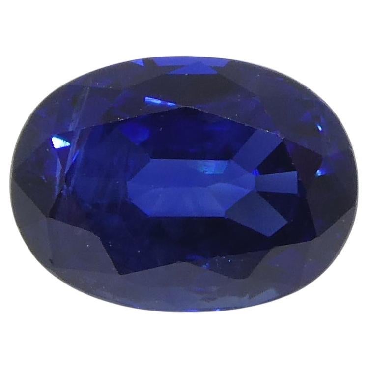 1.38ct Oval Blue Sapphire from Nigeria For Sale