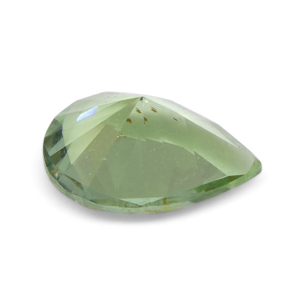 1.38ct Pear Green Tourmaline from Brazil For Sale 2